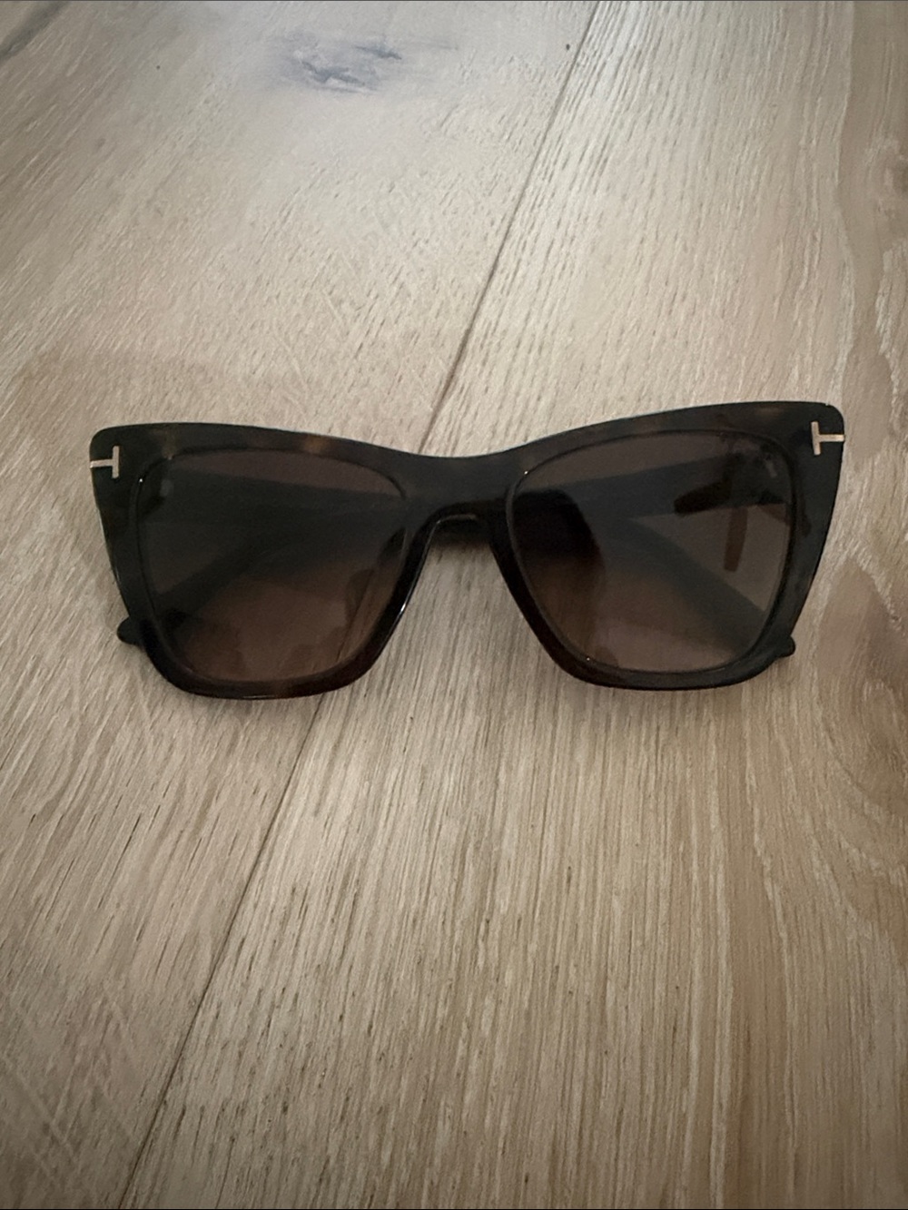 Tom Ford Women’s Black Brown Cat-Eye Sunglasses